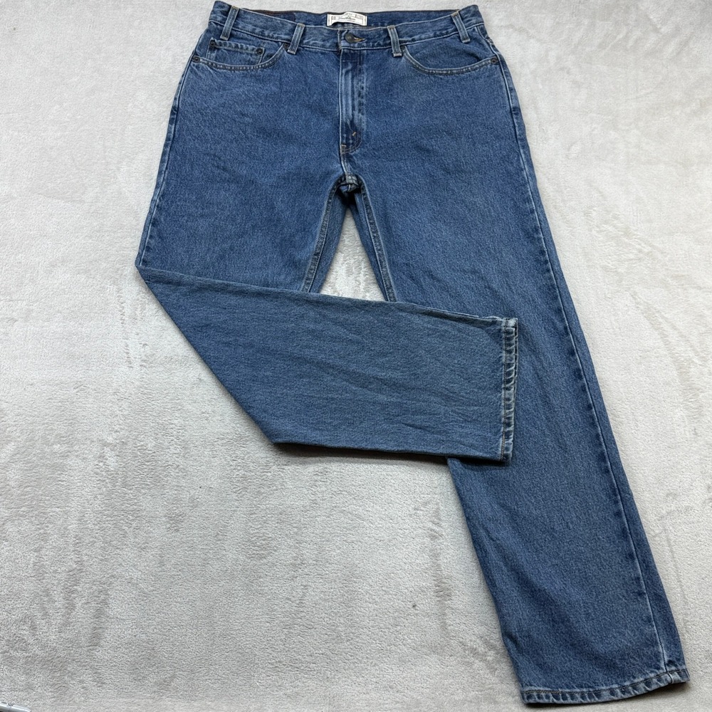 Levi Strauss Signature Jeans Mens 38x32 Blue Regular Fit Straight Leg Denim